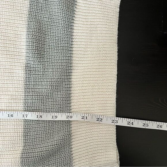 ESprit Sport Sweater Womens Small Gray White Striped Knit Long Sleeve Round Neck - Picture 11 of 11